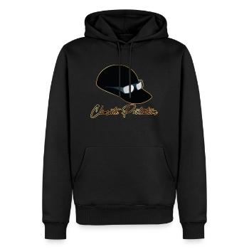 Climate Protection - Männer Premium Bio Hoodie - Schwarz - Vorne - Nico (187cm)