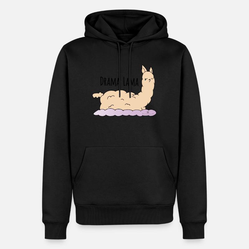 Pas de drame lama ... - Sweat à capuche Premium bio Homme - noir