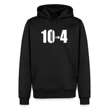 Code 10-4 Ten-Four Ten-Code Polizei Funk - Männer Premium Bio Hoodie - Schwarz - Vorne - Nico (187cm)