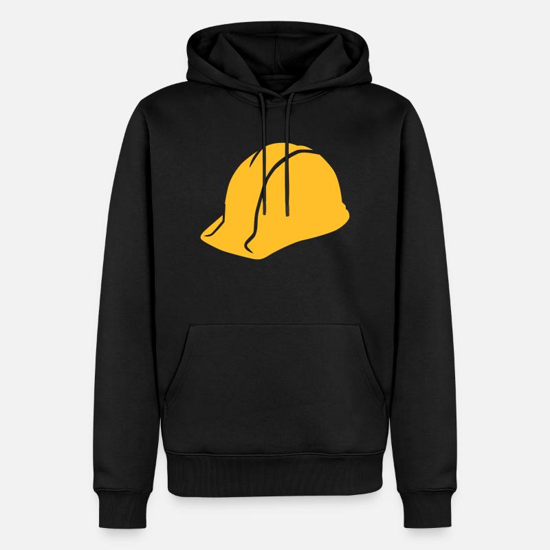Helm - Männer Premium Bio Hoodie - Schwarz