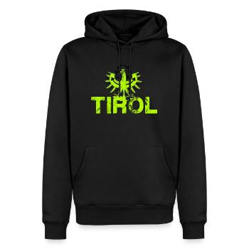 Tirol - Sweat à capuche Premium bio Homme - noir - Devant - Nico (187cm)