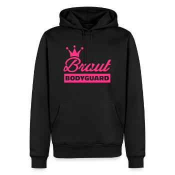 Braut Bodyguard - Männer Premium Bio Hoodie - Schwarz - Vorne - Nico (187cm)
