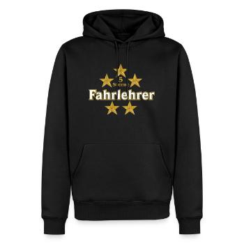 Vom Grafik Designer--5 Sterne Fahrlehrer - Männer Premium Bio Hoodie - Schwarz - Vorne - Nico (187cm)