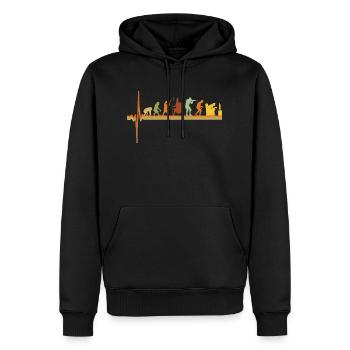 Jeu ECG Battement de Coeur Evolution Retro Gamer - Sweat à capuche Premium bio Homme - noir - Devant - Nico (187cm)