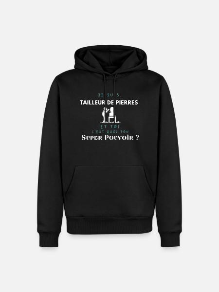 Tailleur de pierre - Sweat à capuche Premium bio Homme - noir