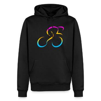 Radfahrer Radfahren BMX Fahrrad Sport Mountainbiken Hobby - Männer Premium Bio Hoodie - Schwarz - Vorne - Nico (187cm)