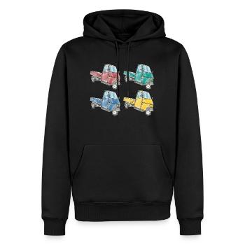 APE haute 4 - Sweat à capuche Premium bio Homme - noir - Devant - Nico (187cm)