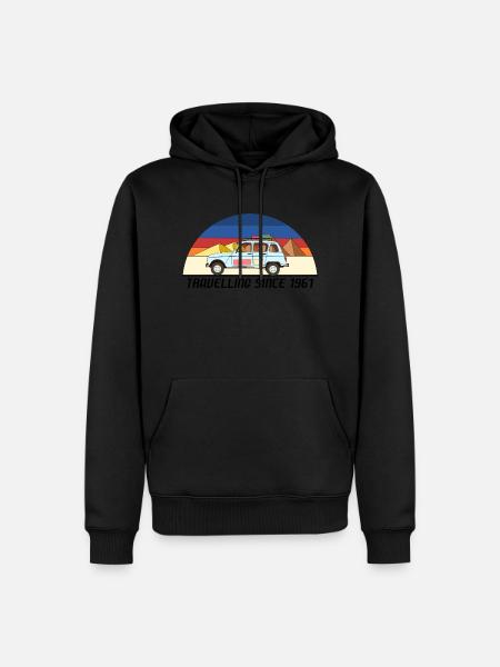 4L travel - Sweat à capuche Premium bio Homme - noir