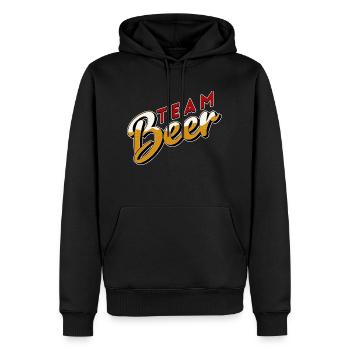 bier team betrunken arbeitskollegen saufen abends - Männer Premium Bio Hoodie - Schwarz - Vorne - Nico (187cm)
