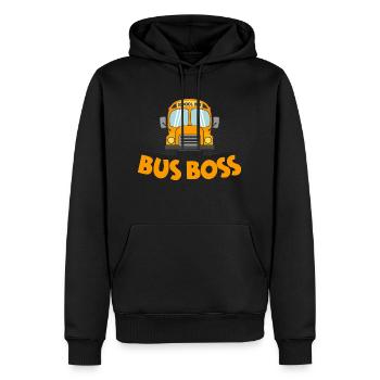 Bus Boss Yellow Bus School Bus Driver - Männer Premium Bio Hoodie - Schwarz - Vorne - Nico (187cm)