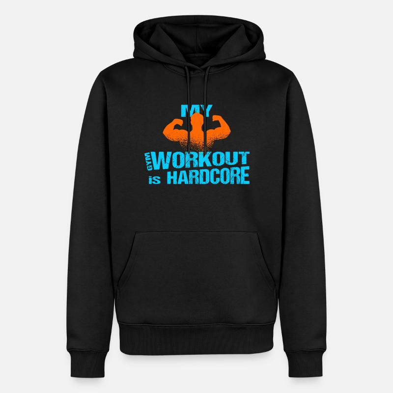 Gym Workout Mann Training - Männer Premium Bio Hoodie - Schwarz