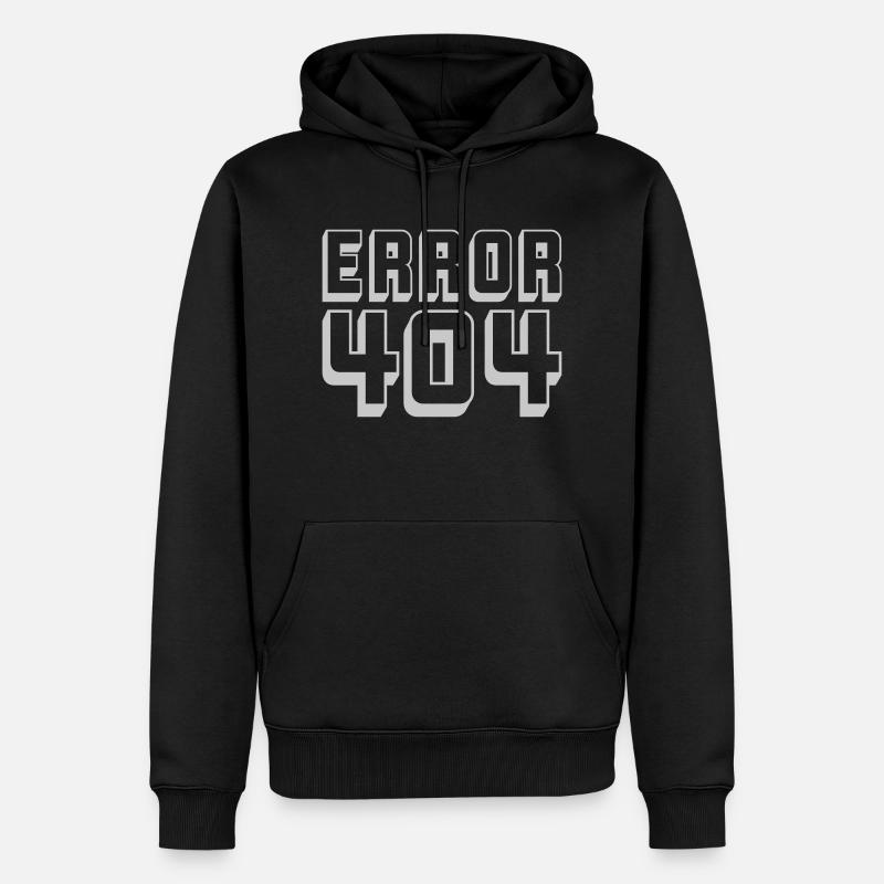 Computer Verbindung Error 404 - Männer Premium Bio Hoodie - Schwarz