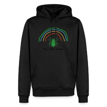 Itsy Bitsy Spider (schwarzer Text) - Männer Premium Bio Hoodie - Schwarz - Vorne - Nico (187cm)