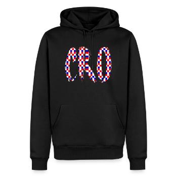 Croatie Croate Hrvatska Croatie Croates Croates Croates - Sweat à capuche Premium bio Homme - noir - Devant - Nico (187cm)