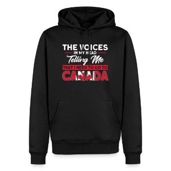 Drapeau canadien Cadeau racines canadiennes - Sweat à capuche Premium bio Homme - noir - Devant - Nico (187cm)
