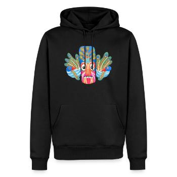 bunte Maske Sri lanka - Männer Premium Bio Hoodie - Schwarz - Vorne - Nico (187cm)