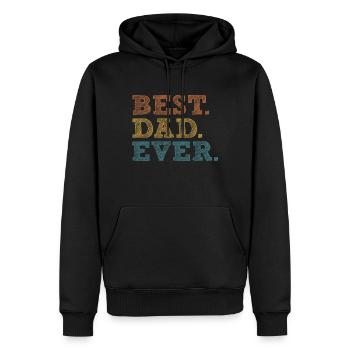 MEILLEUR PAPA DE TOUS LES TEMPS - Sweat à capuche Premium bio Homme - noir - Devant - Nico (187cm)