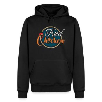 Fried Chicken frittiertes Fett Hühnchen Hähnchen - Männer Premium Bio Hoodie - Schwarz - Vorne - Nico (187cm)