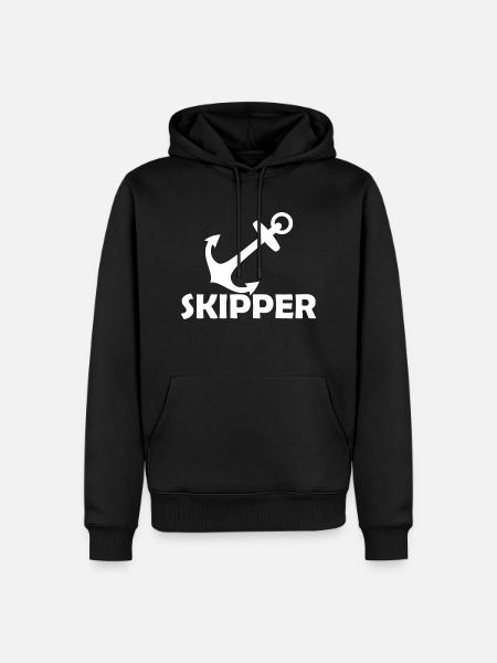 Skipper Sailing Wassersport - Männer Premium Bio Hoodie - Schwarz