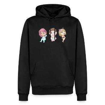 Maskottchen Schnitt Gross - Männer Premium Bio Hoodie - Schwarz - Vorne - Nico (187cm)