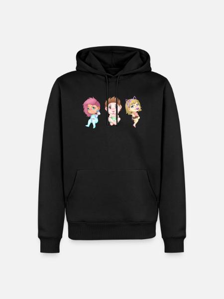 Maskottchen Schnitt Satt Gross - Männer Premium Bio Hoodie - Schwarz