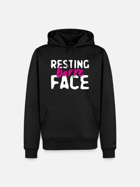 Resting Barre Face - Männer Premium Bio Hoodie - Schwarz
