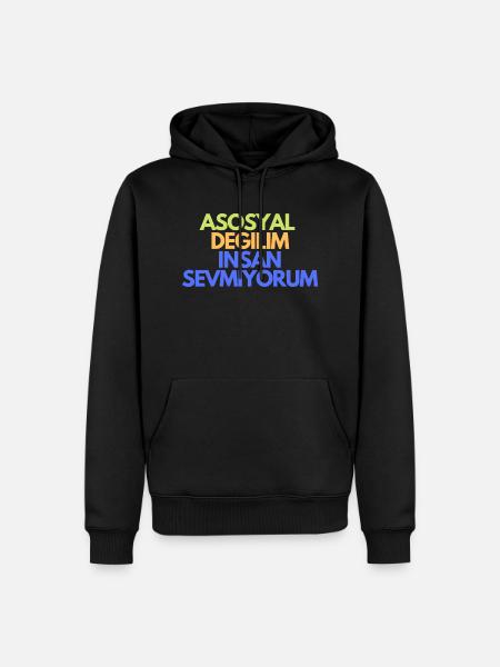 Insan Sevmiyorum Turkish - Men’s Premium Organic Hoodie - black