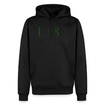 grand cru1982 - Sweat à capuche Premium bio Homme - noir - Devant - Nico (187cm)