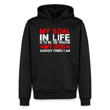 Be The Person My Dog Already Thinks I Am 3 - Männer Premium Bio Hoodie - Schwarz - Vorne - Nico (187cm)