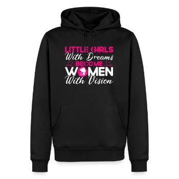 Égalité féministe des genres F - Sweat à capuche Premium bio Homme - noir - Devant - Nico (187cm)