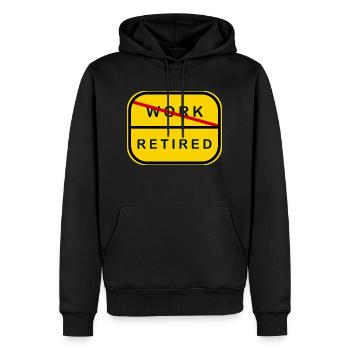 Rentner Rente Geschenk Ruhestand Pensionierung - Männer Premium Bio Hoodie - Schwarz - Vorne - Nico (187cm)