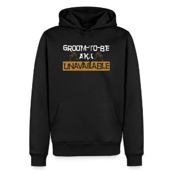 Groom To Be Aka Unavailable - Men’s Premium Organic Hoodie - black - Front - Nico (187cm)
