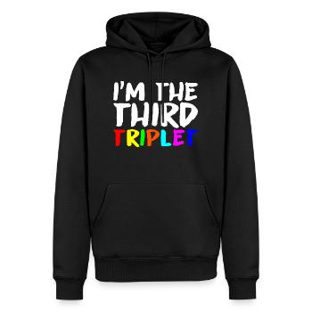 I'm The Third Triplet 2 - Men’s Premium Organic Hoodie - black - Front - Nico (187cm)