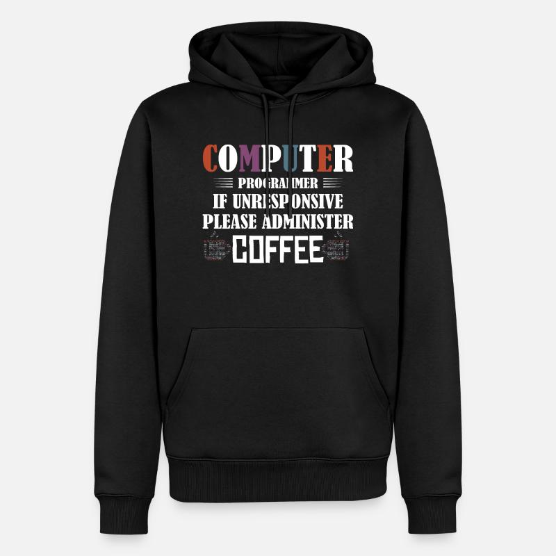 Computer Programmer Software Coding - Männer Premium Bio Hoodie - Schwarz