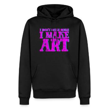 I Don't Make Noise I Make Art 3 - Männer Premium Bio Hoodie - Schwarz - Vorne - Nico (187cm)