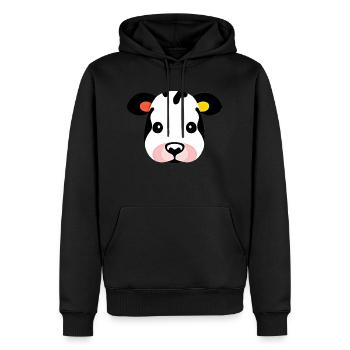 Kuh süß Tier Bauernhof Tiere lustig Kühe neu 18 - Männer Premium Bio Hoodie - Schwarz - Vorne - Nico (187cm)