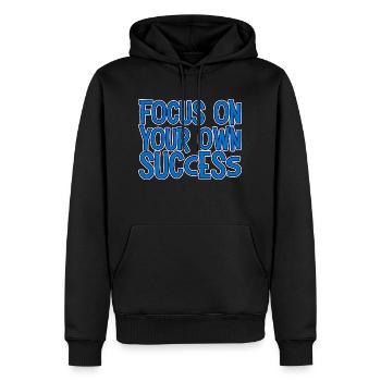 Focus On Your Own Success 2 - Men’s Premium Organic Hoodie - black - Front - Nico (187cm)