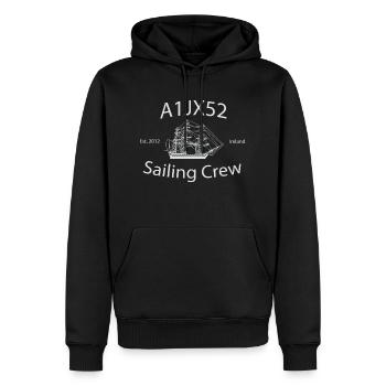 A1JX52 Sailing Crew - Männer Premium Bio Hoodie - Schwarz - Vorne - Nico (187cm)