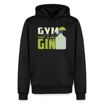 Bodybuilder Kraftsport Fitness Motiv - Männer Premium Bio Hoodie - Schwarz - Vorne - Nico (187cm)