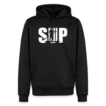 Skateboard SUP Surfing - Men’s Premium Organic Hoodie - black - Front - Nico (187cm)