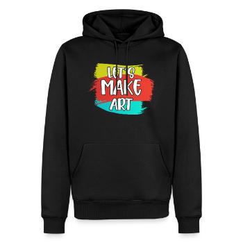 Faisons de l’éducation artistique un professeur d’art - Sweat à capuche Premium bio Homme - noir - Devant - Nico (187cm)