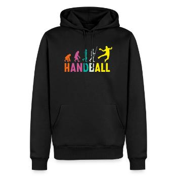 Handball - Sweat à capuche Premium bio Homme - noir - Devant - Nico (187cm)