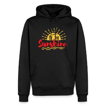 SEI DER SONNENSCHEIN - Männer Premium Bio Hoodie - Schwarz - Vorne - Nico (187cm)