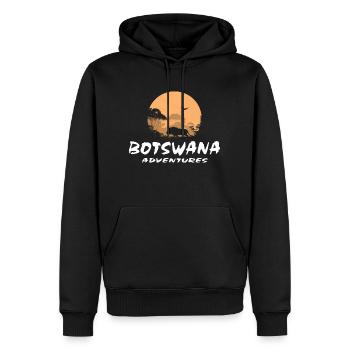 Botswana - Löwe - Männer Premium Bio Hoodie - Schwarz - Vorne - Nico (187cm)