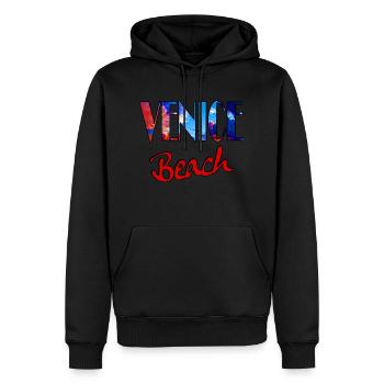 Sunset Beach Vibes - Männer Premium Bio Hoodie - Schwarz - Vorne - Nico (187cm)