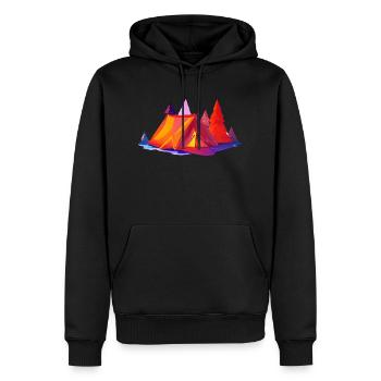 Camping Camp Cadeau Caravane Camping Camper - Sweat à capuche Premium bio Homme - noir - Devant - Nico (187cm)