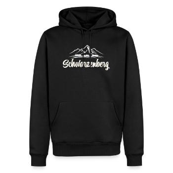 Schwarzenberg Erzgebirge - Männer Premium Bio Hoodie - Schwarz - Vorne - Nico (187cm)