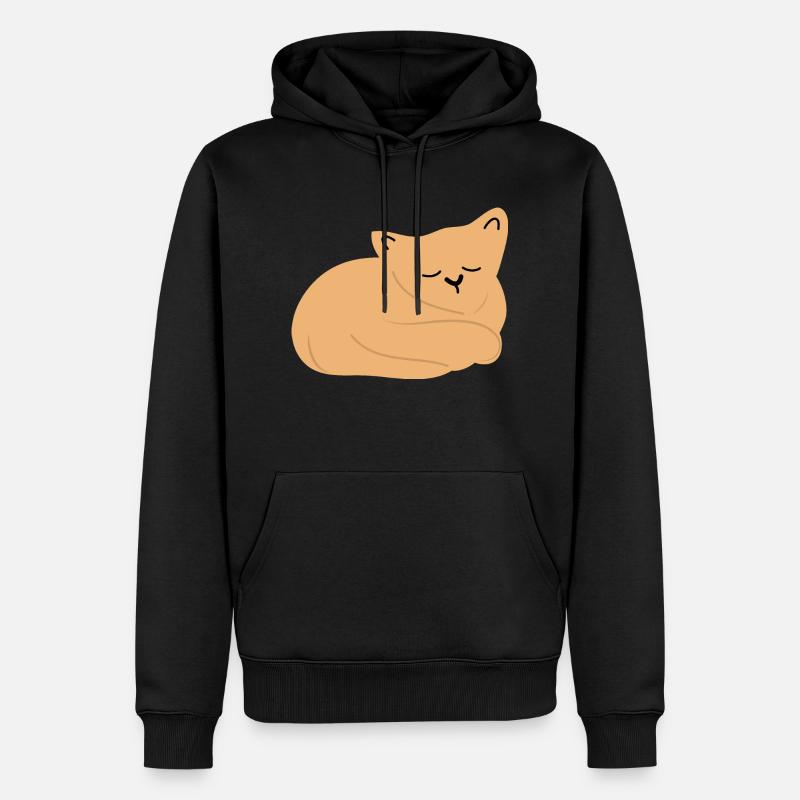 Bébé chat endormi2 - Sweat à capuche Premium bio Homme - noir