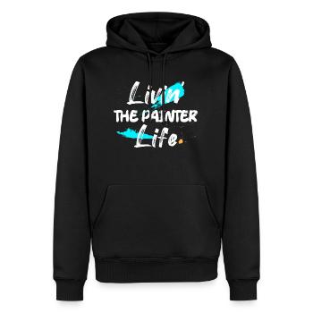 Livin' The Painter Life Profession Job - Sweat à capuche Premium bio Homme - noir - Devant - Nico (187cm)