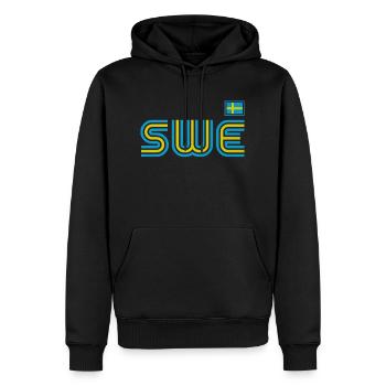 Schweden Schweden Flagge national norden skandinavia - Männer Premium Bio Hoodie - Schwarz - Vorne - Nico (187cm)